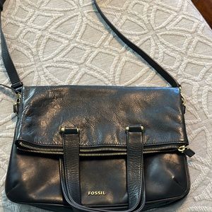 Fossil fold over cross body purse